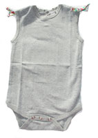 Alex and Ant Alba Snapsuit Grey with Mint